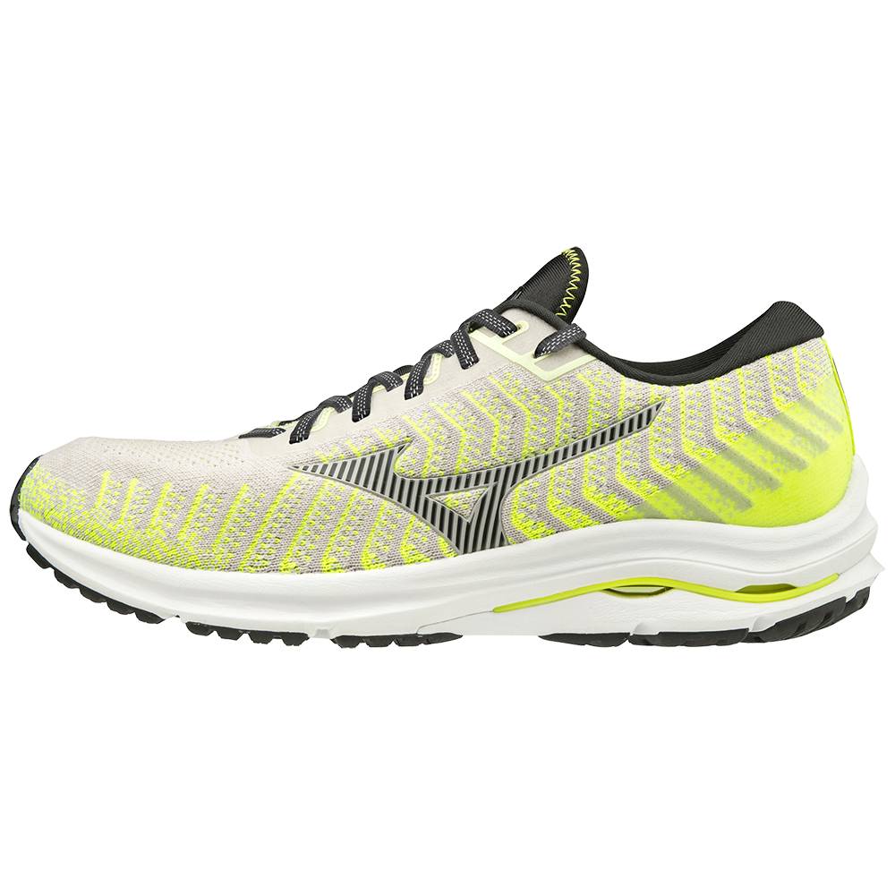 Mizuno Wave Rider 24 WAVEKNIT™ Férfi Futócipő Fehér/Sárga UJM027913